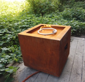 Corten Steel Gas Fire Pit